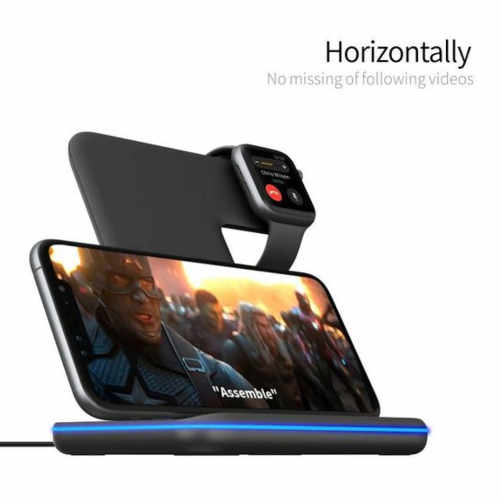 3 in 1 Wireless Charging Dock in White or Black - Picture 7 of 10